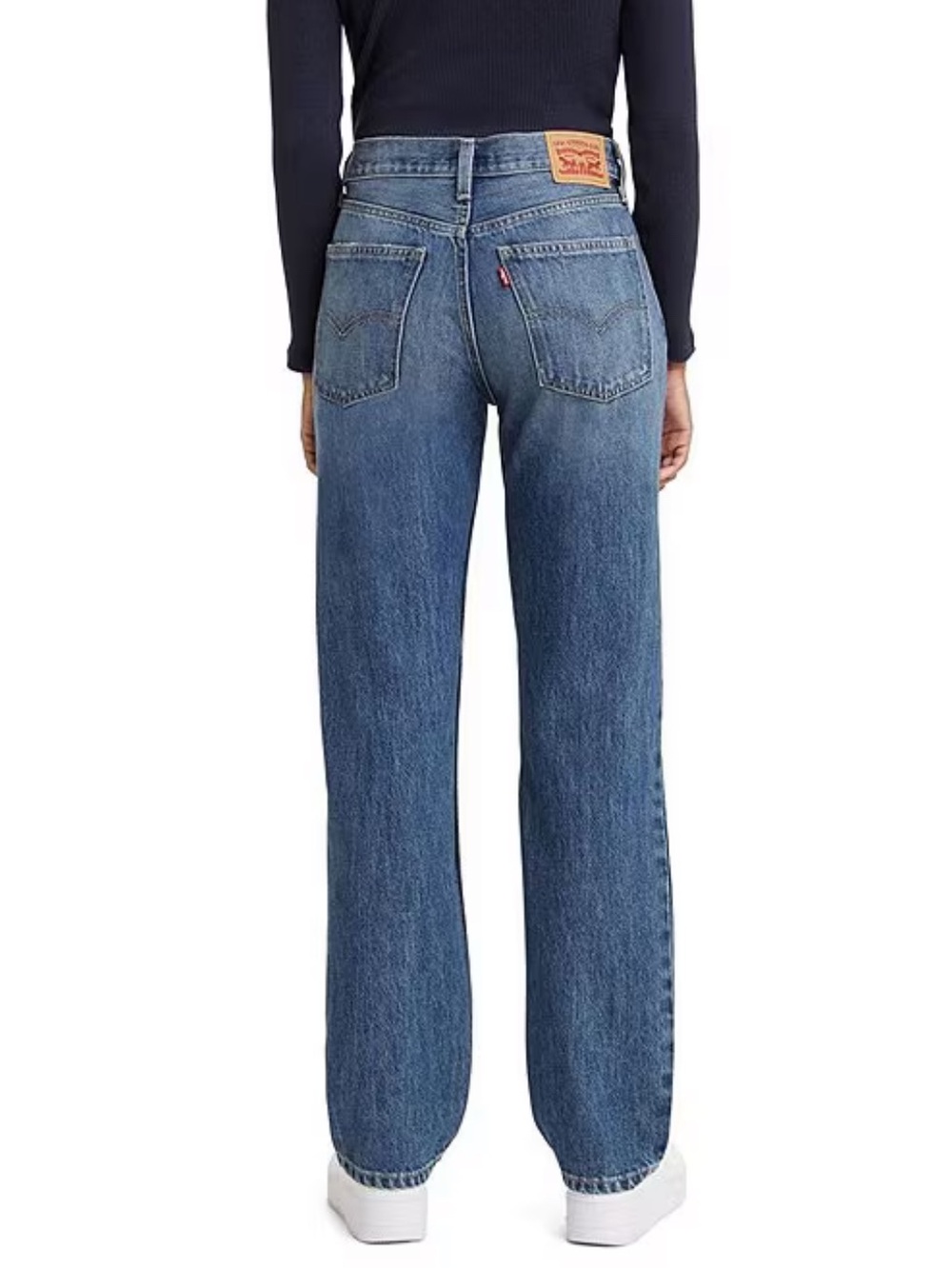 Levi's Low Pro Straight Jeans Medium Wash W26 100% Cotton Distressed - Picture 2 of 12